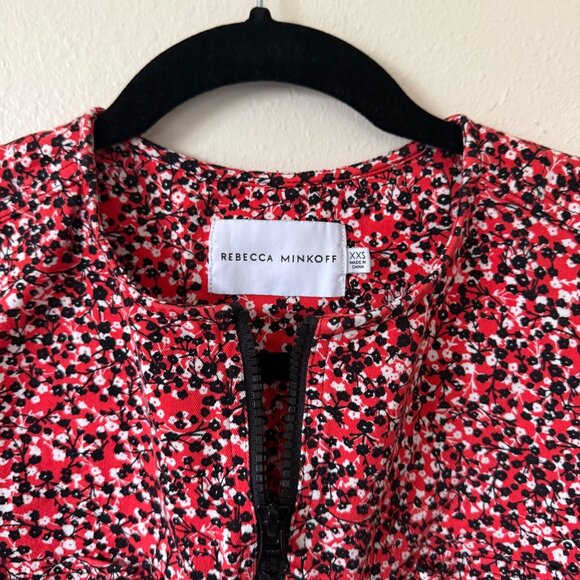 Rebecca Minkoff Red Clover Floral Jumper Jumpsuit Sz XXS - Picture 6 of 7